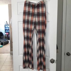 FP High-Waist Plaid Trousers